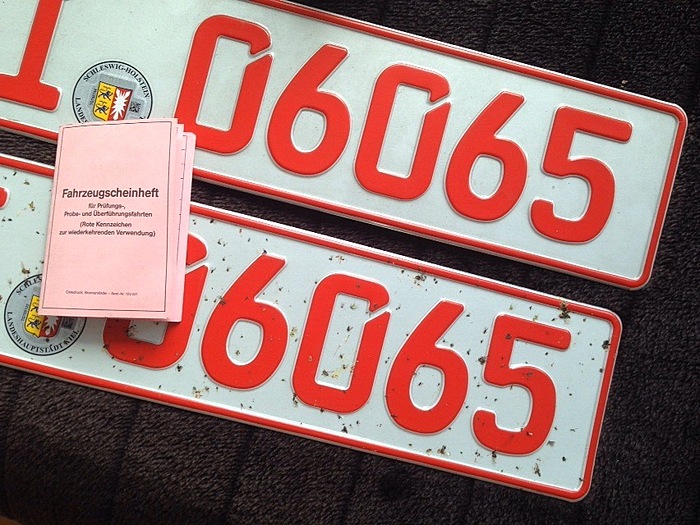 eVB-Nummer für rote Hädndlerkennzeichen